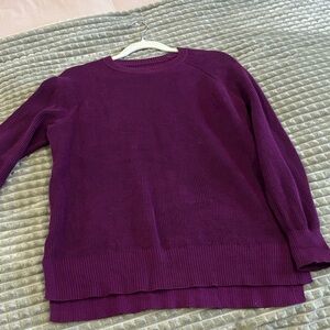 Eddie Bauer Rich Purple Crew Neck Sweater